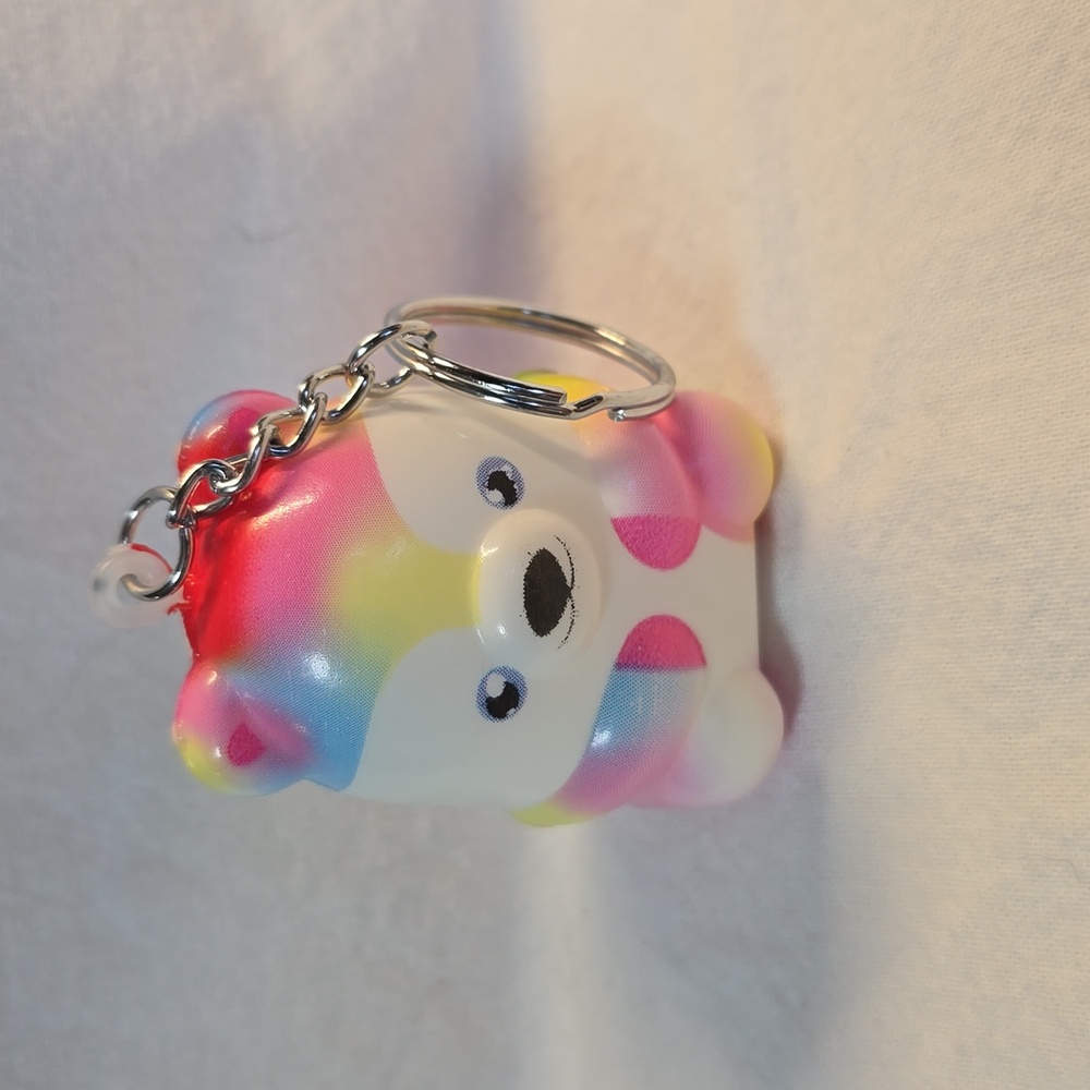 Colorful Squishy Bear Keychain Bag Charm
